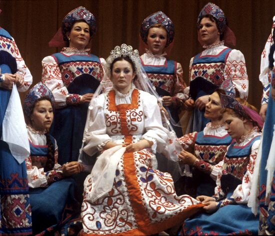 Folk dance group members