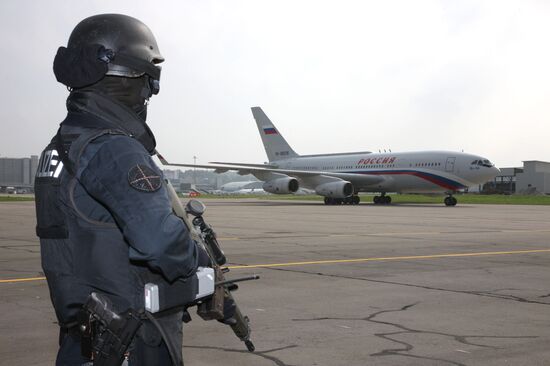Russian presidential aircraft at Zurich Airport