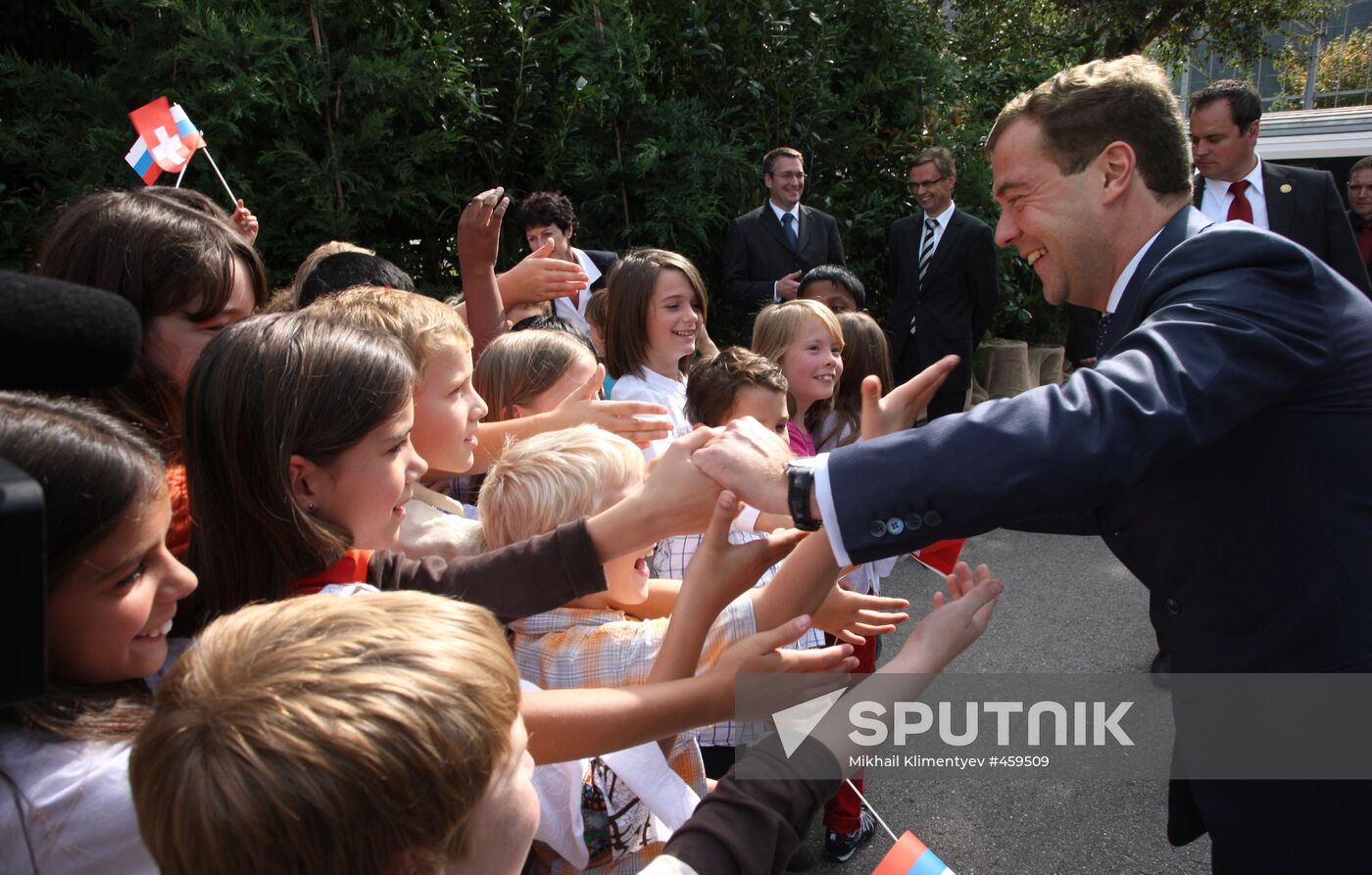 Dmitry Medvedev visits Switzerland
