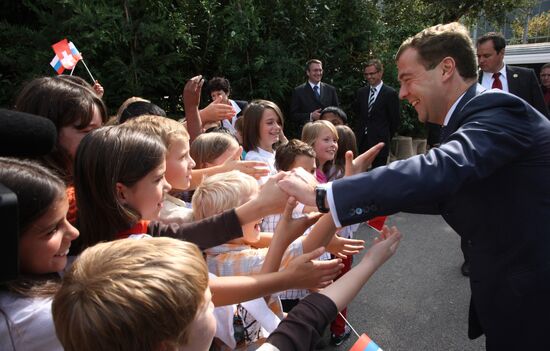 Dmitry Medvedev visits Switzerland