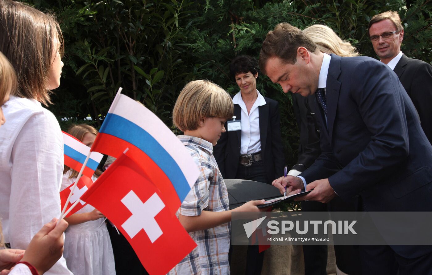 Dmitry Medvedev visits Switzerland