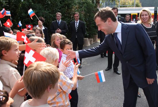 Dmitry Medvedev visits Switzerland