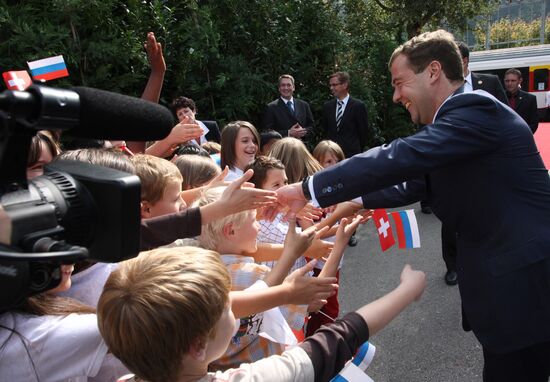 Dmitry Medvedev visits Switzerland