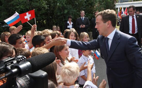 Dmitry Medvedev visits Switzerland