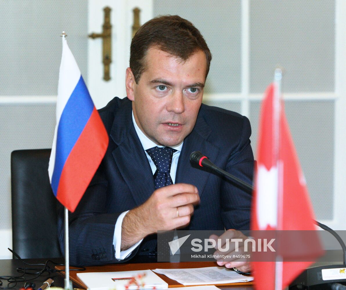 Dmitry Medvedev visits Switzerland