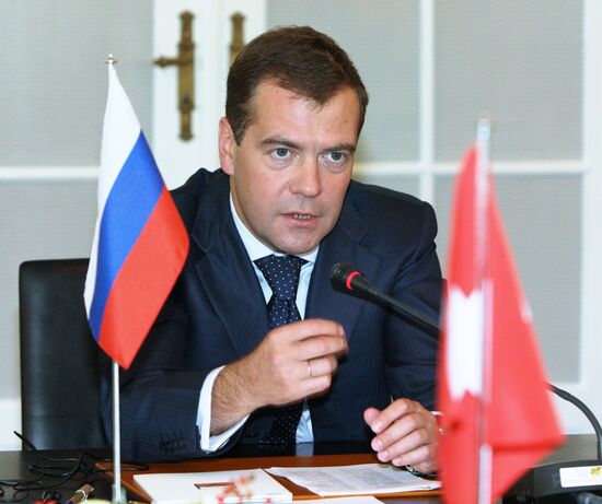 Dmitry Medvedev visits Switzerland