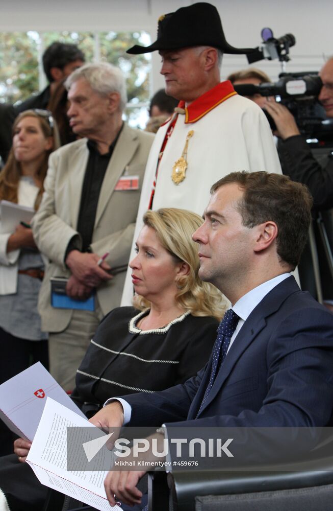 Dmitry Medvedev visits Switzerland