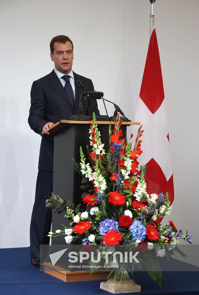 Dmitry Medvedev visits Switzerland