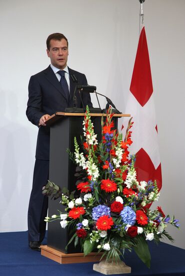 Dmitry Medvedev visits Switzerland