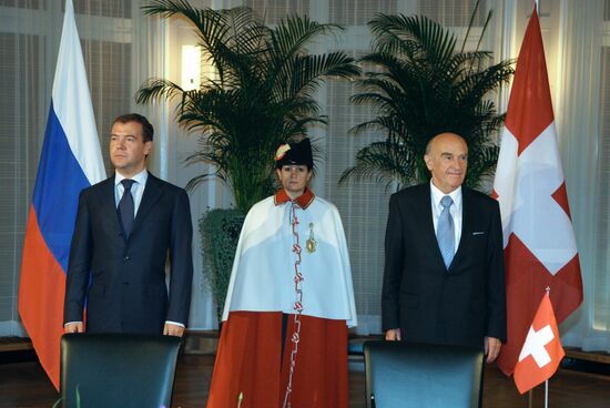 Dmitry Medvedev visits Switzerland
