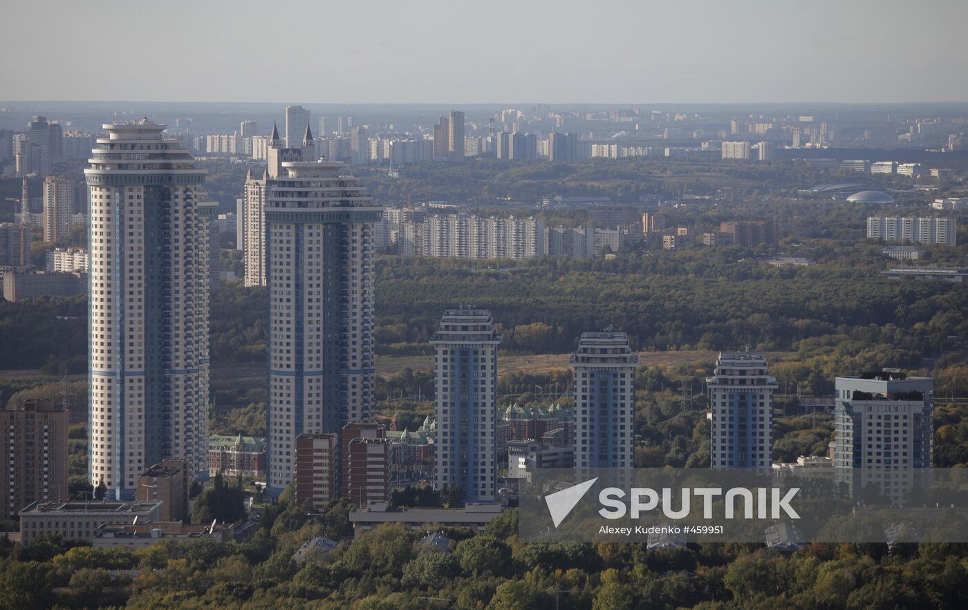 View of Moscow from top floor of Moscow State University