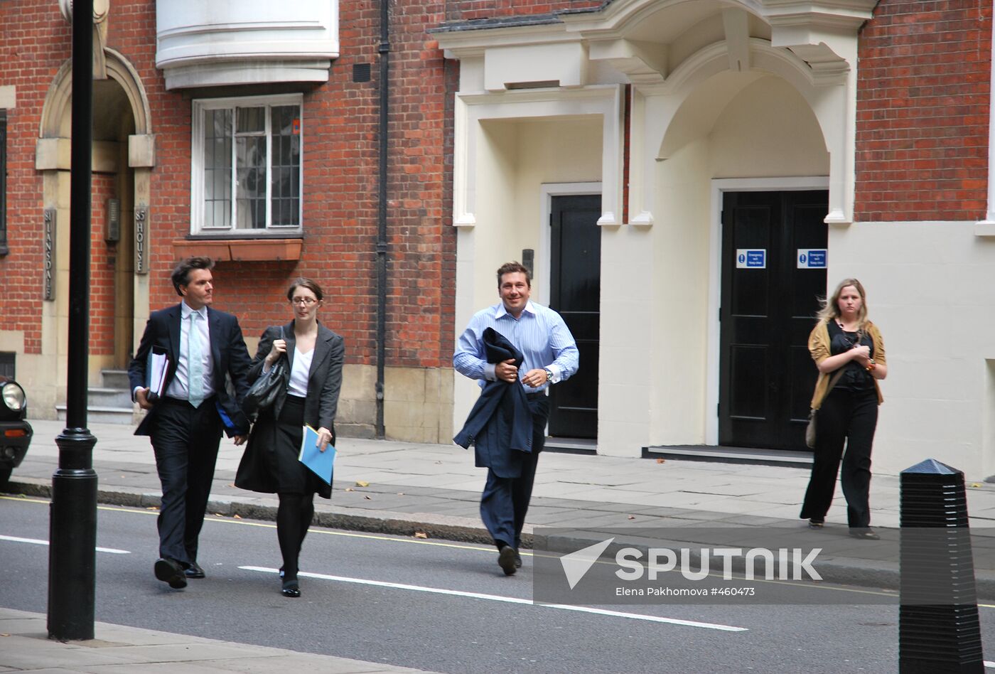 Yevgeny Chichvarkin arriving at London's Westminster court