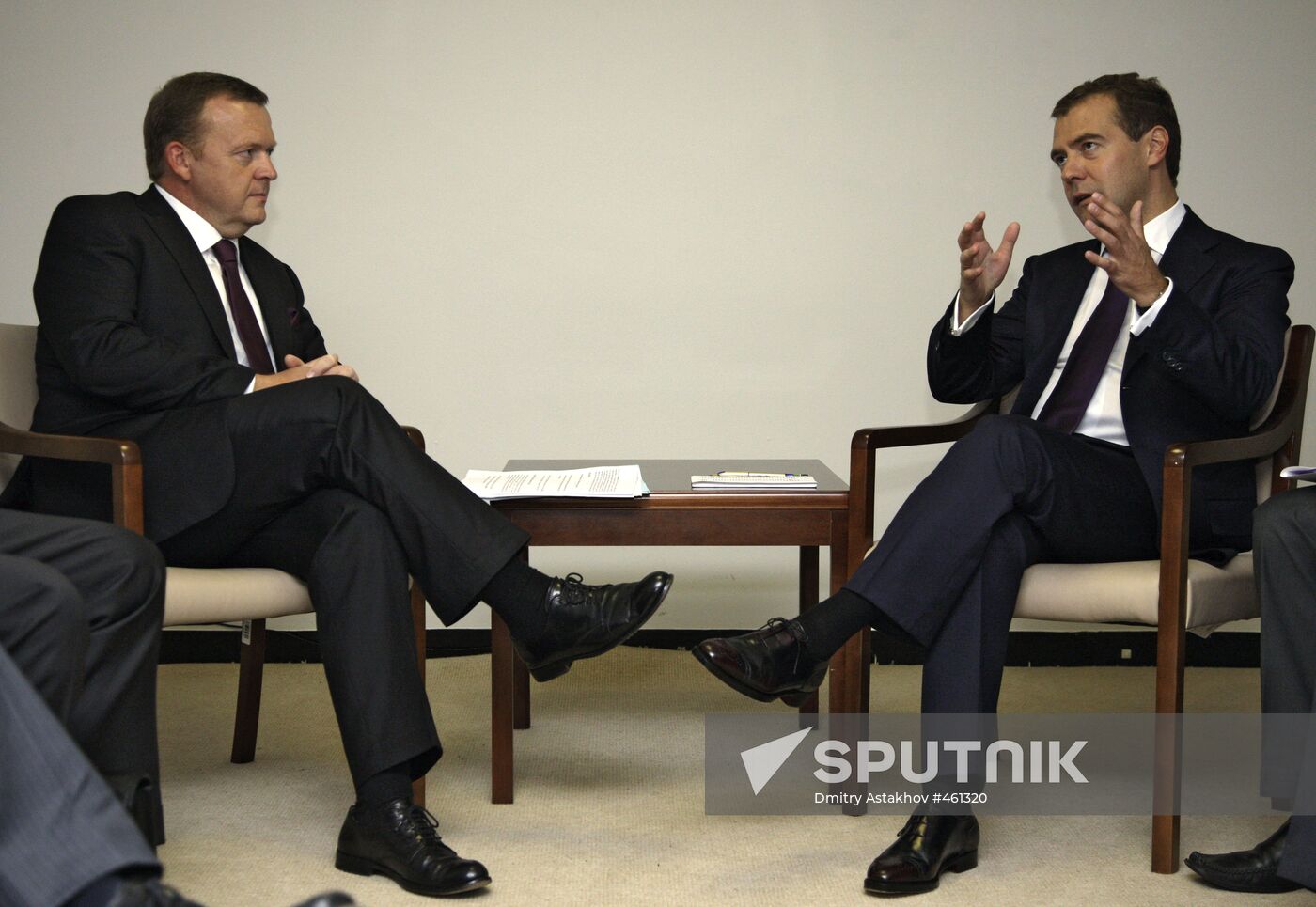 Dmitry Medvedev meets with Lars Løkke Rasmussen