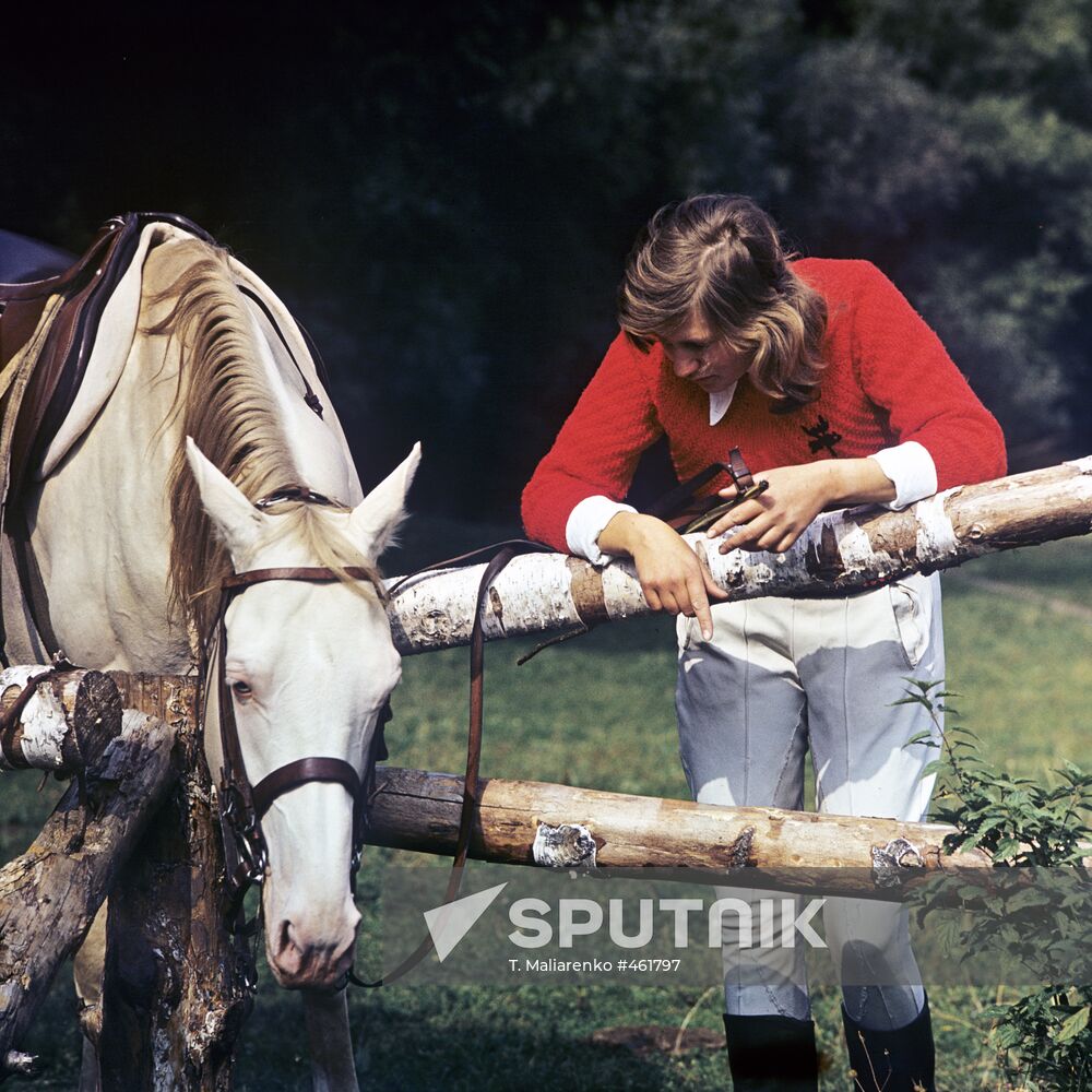 Horse trainer Lyudmila Dmitriyeva