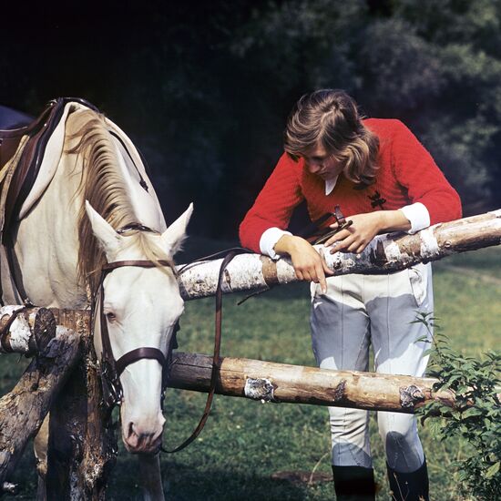 Horse trainer Lyudmila Dmitriyeva