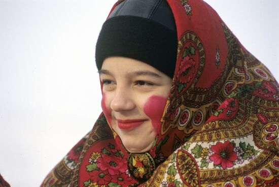 Participant in "Farewell to the Russian Winter" Festival