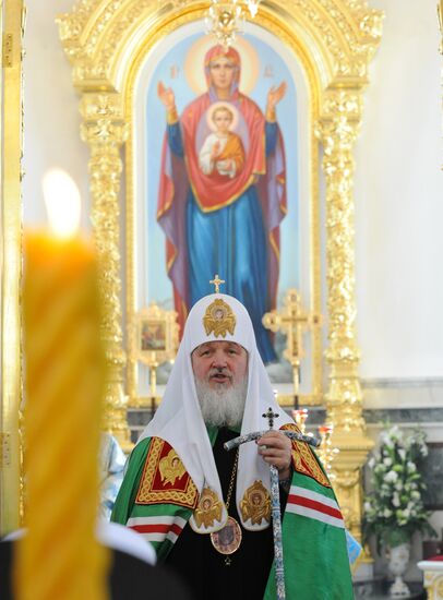 Patriarch Kirill in Kursk Root Hermitage