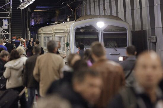 Underground railway terminal at Vnukovo airport