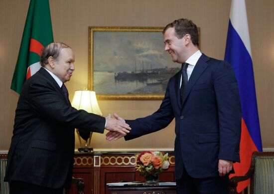 Russian President meeting the President of Algeria in New York