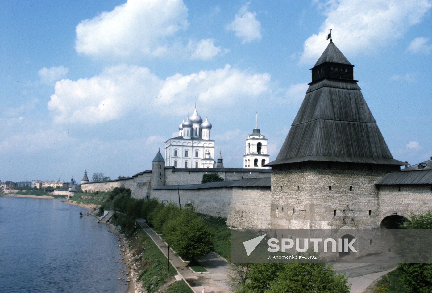 The Vlasyevskaya tower of the Pskov kremlin