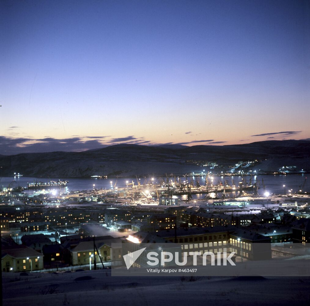 The city and port panorama