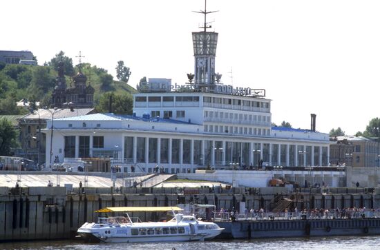 River boat station in Gorky