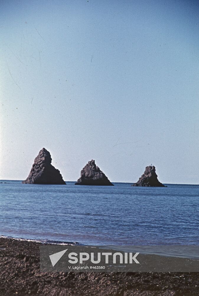 Rocks "Three Brothers at Island Coast"