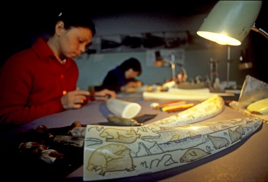 Workshop of bone carving
