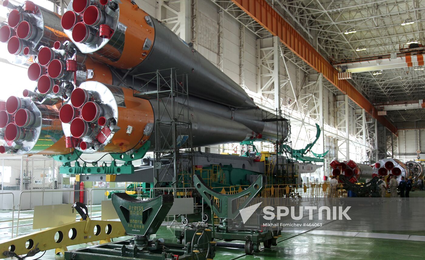 Preparations for launch of Soyuz TMA-16 spacecraft at Baikonur