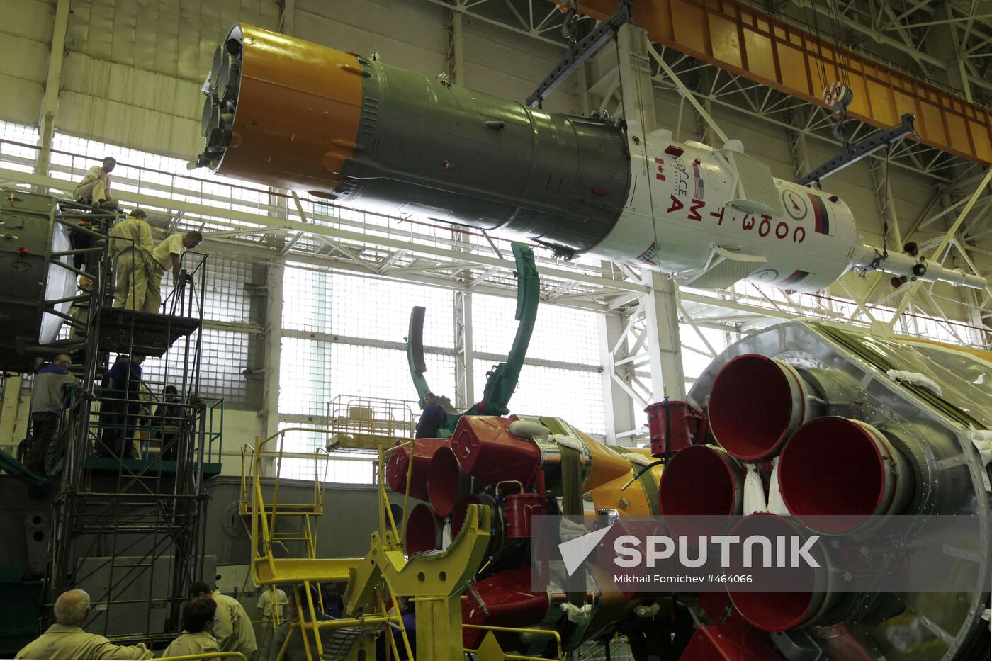 Preparations for launch of Soyuz TMA-15 spacecraft at Baikonur