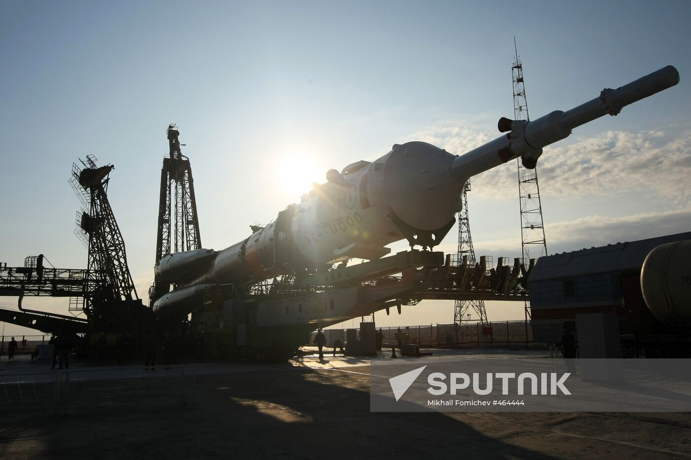 Soyuz-FG rocket with Soyuz TMA-16 spacecraft at Baikonur