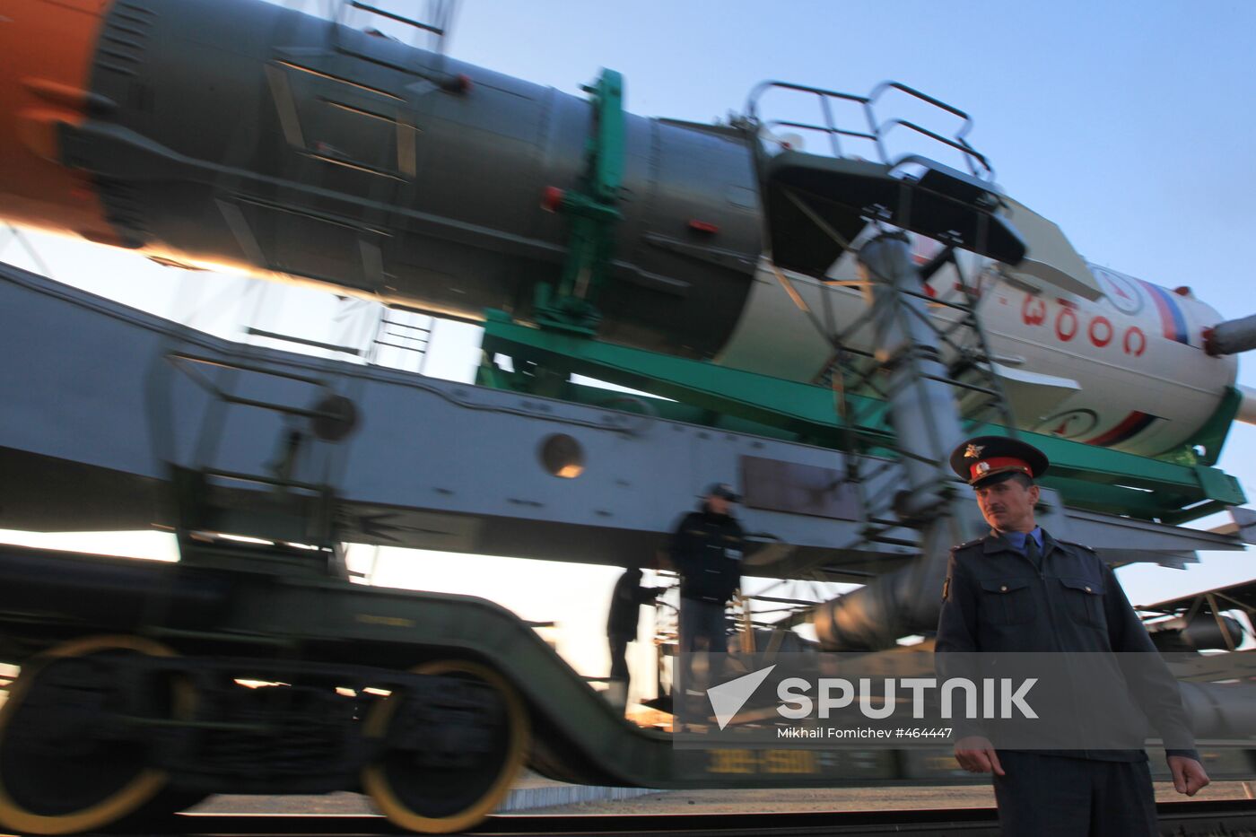 Soyuz-FG rocket with Soyuz TMA-16 spacecraft at Baikonur