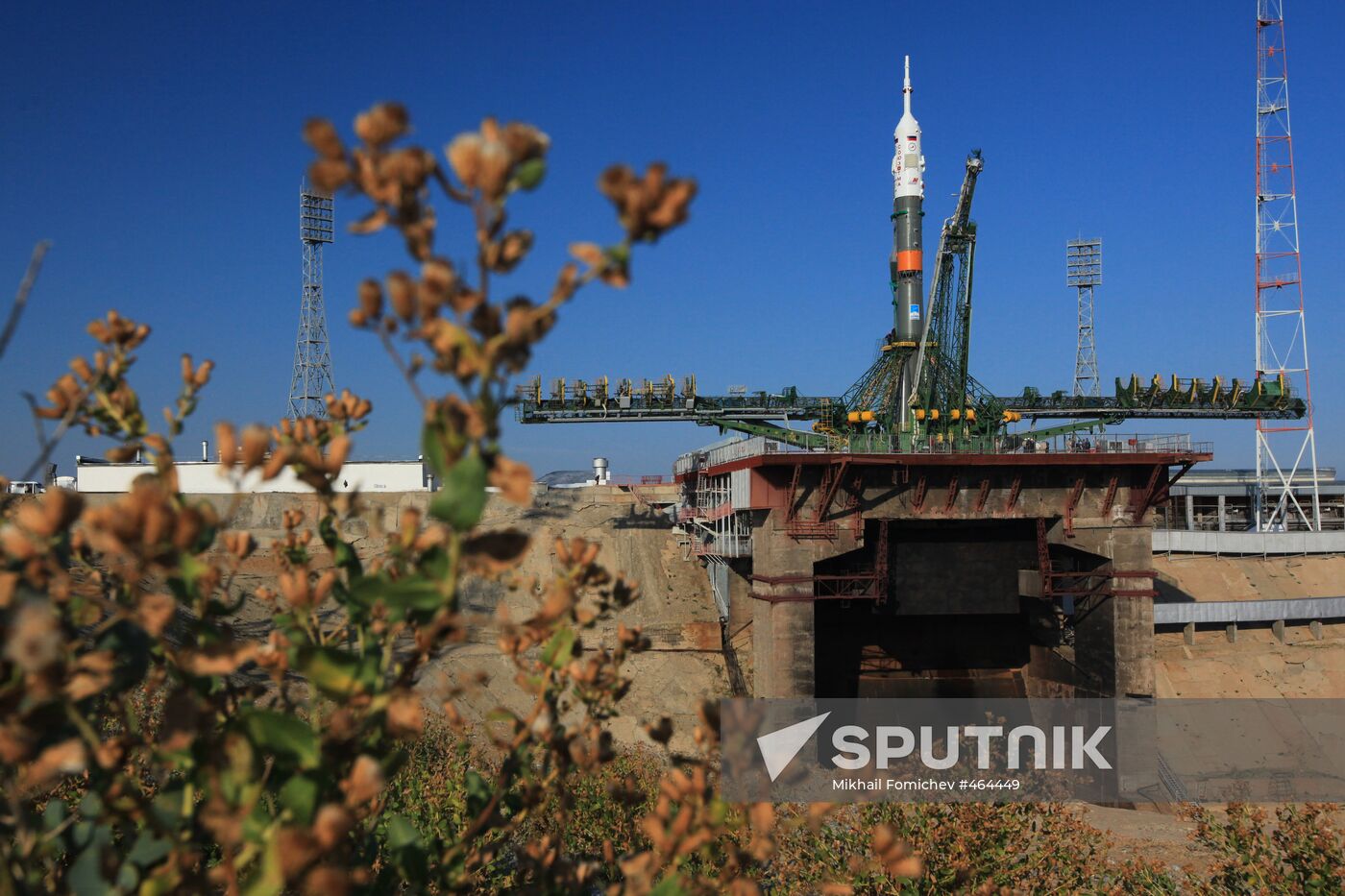 Soyuz-FG rocket with Soyuz TMA-16 spacecraft at Baikonur
