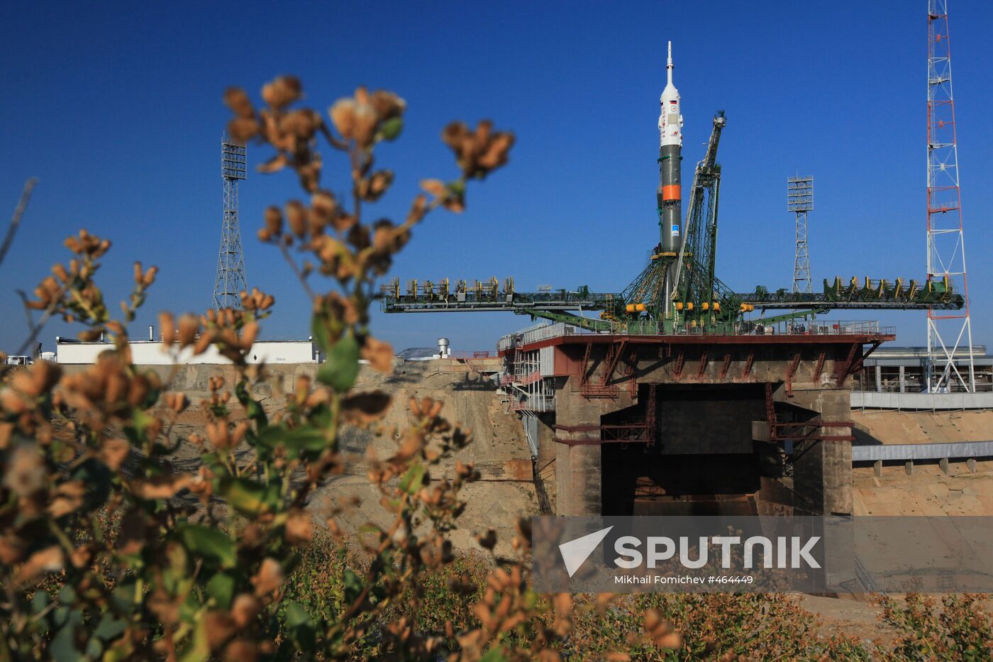 Soyuz-FG rocket with Soyuz TMA-16 spacecraft at Baikonur