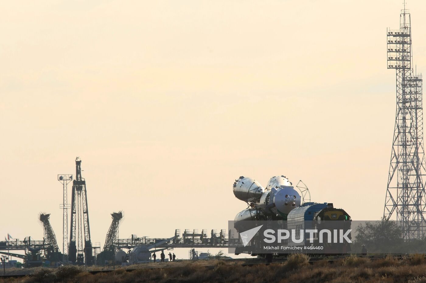 Soyuz-FG rocket with Soyuz TMA-16 spacecraft at Baikonur