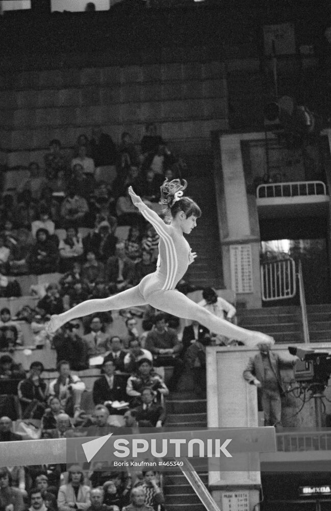 Soviet gymnast Yelena Shushunova