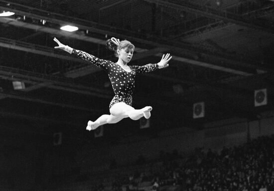 Gymnast Yelena Mukhina, Merited Master of Sports of Soviet Union
