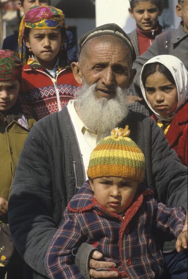 Grandfather and grandson