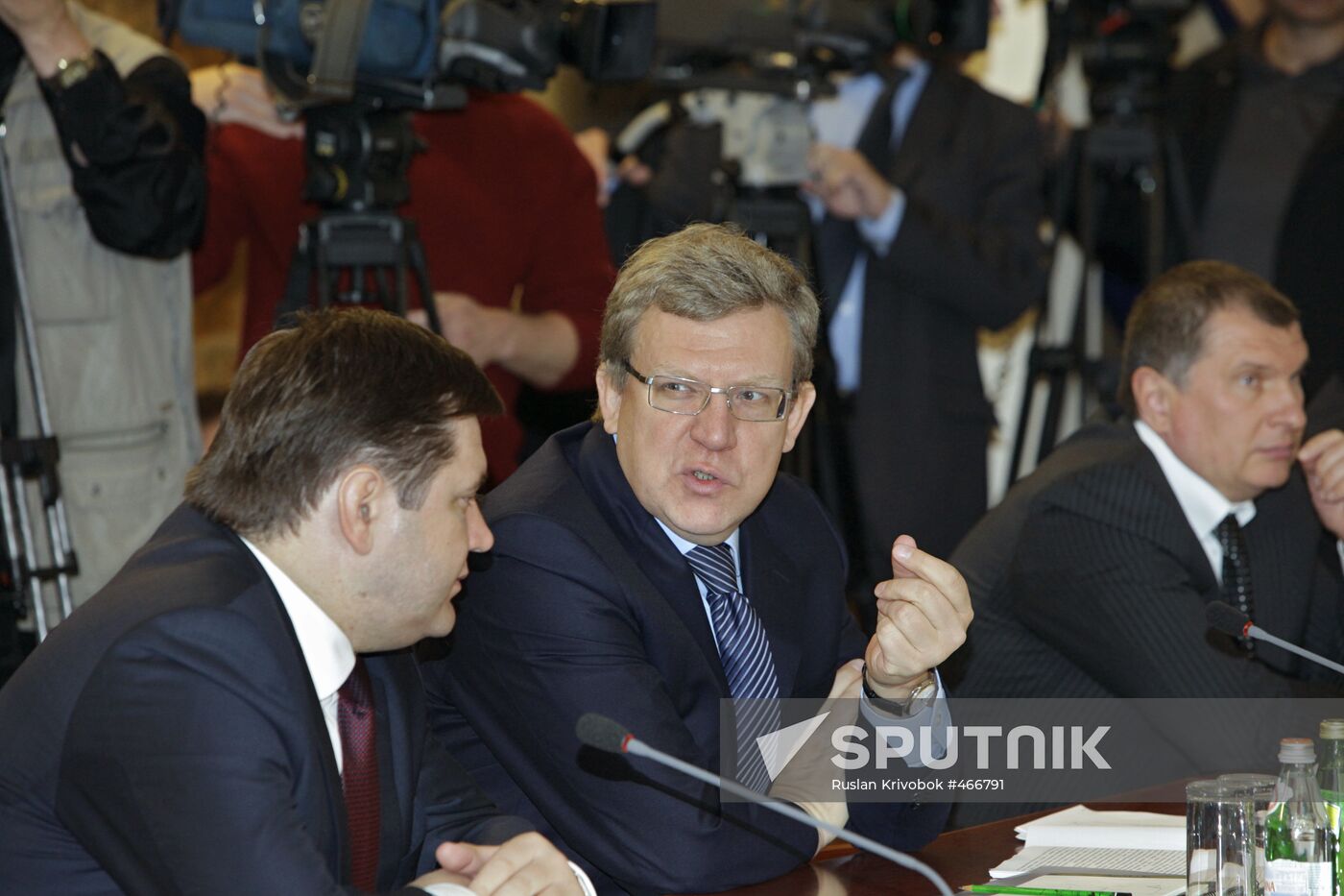 Sergei Shmatko, Alexei Kudrin, Igor Sechin