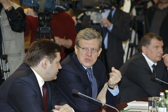 Sergei Shmatko, Alexei Kudrin, Igor Sechin