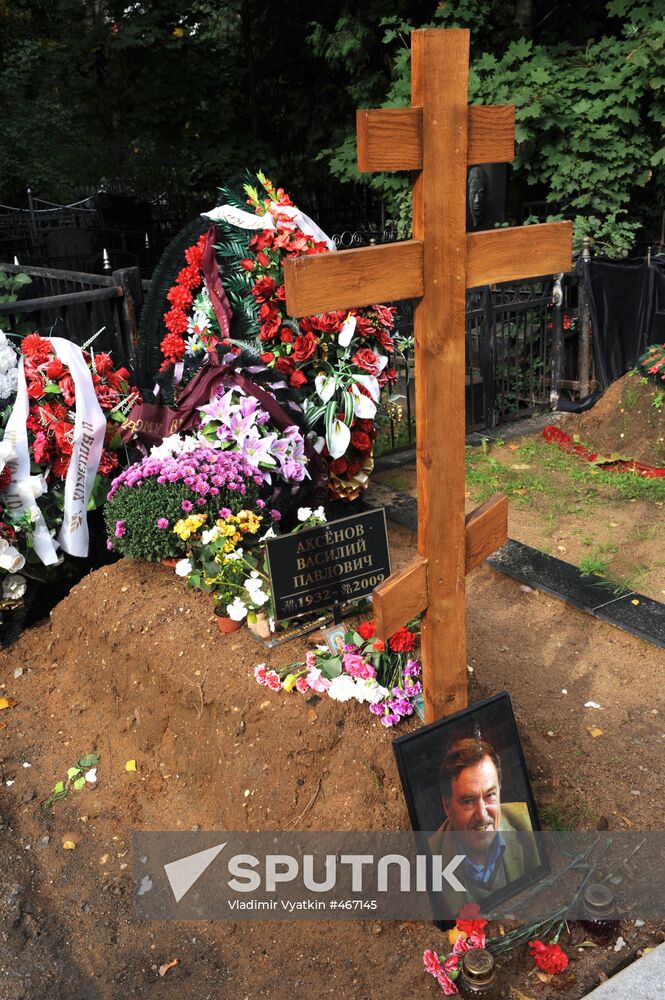 Writer Vasily Aksyonov's grave