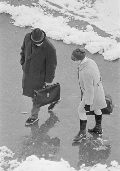 Gymnast Ludmilla Tourischeva, coach Vladislav Rastorotsky