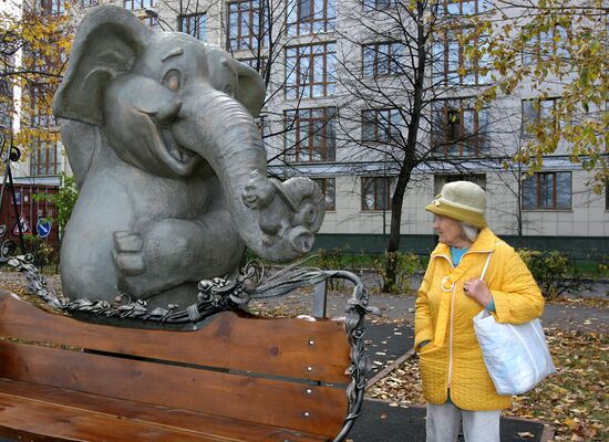 Monument to smile in Kemerovo