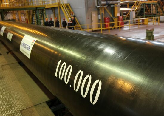 100,000th large diameter pipe produced at plant in Kolpino