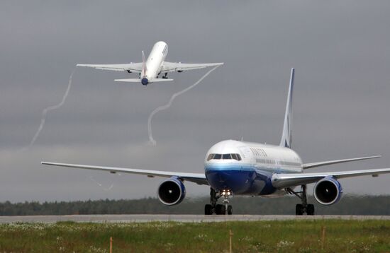 Airplanes at Domodevo airport