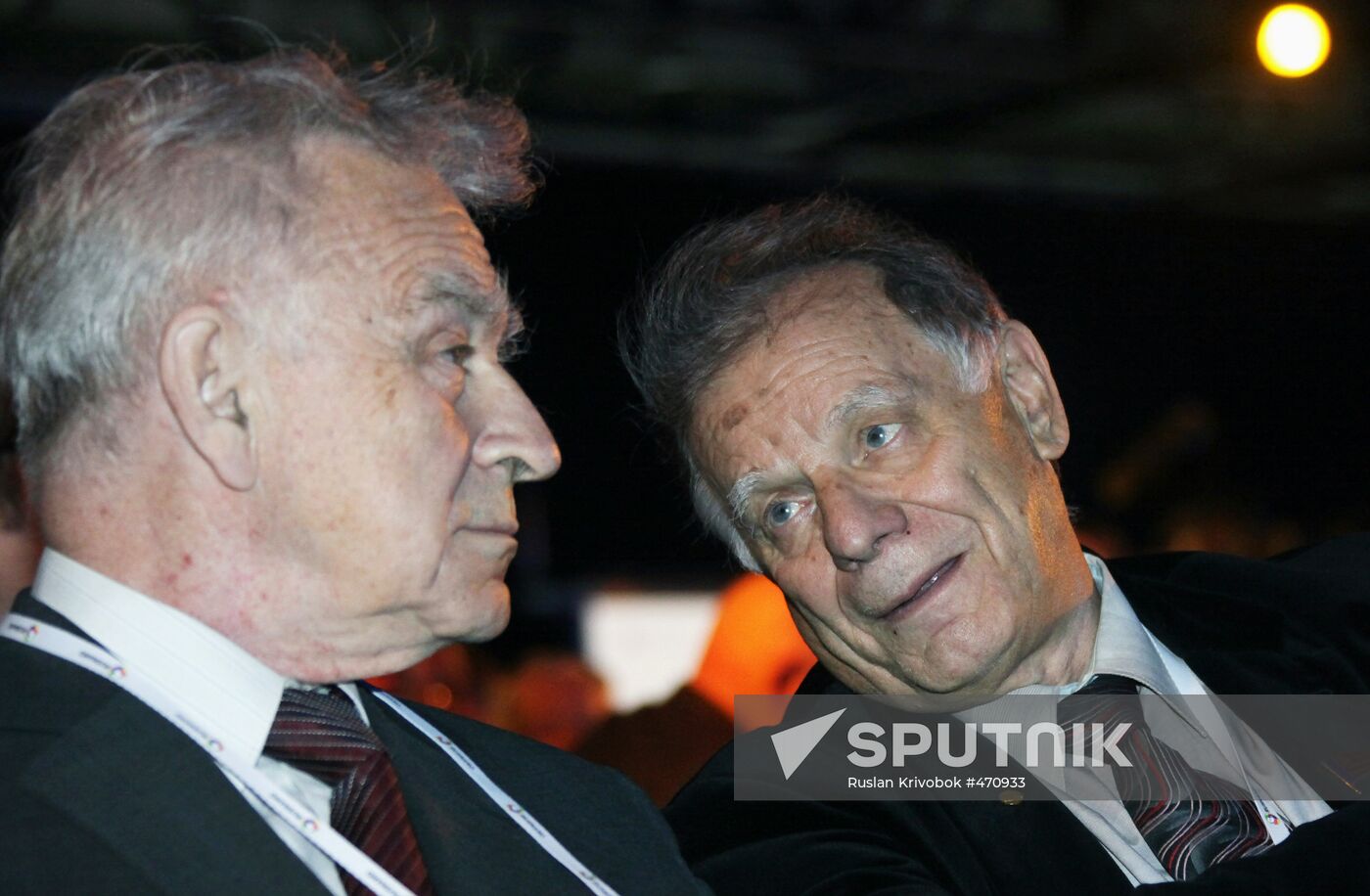 Leonid Keldysh, Zhores Alferov at 2009 Nanotechnology Forum