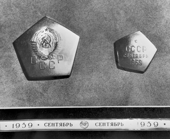 Soviet ensigns on the Moon