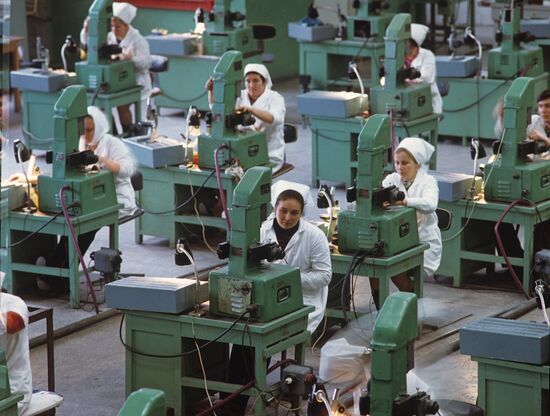 Workers in a shop