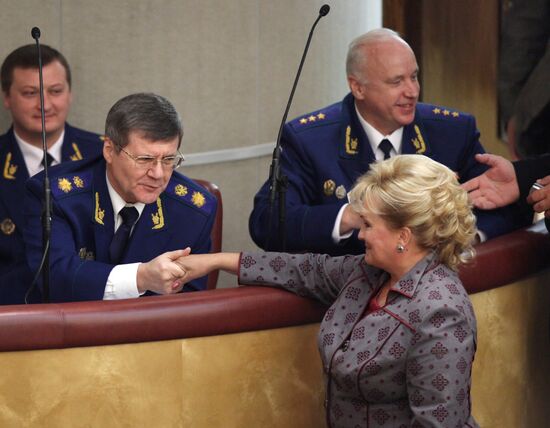 Alexander Bastrykin, Yuri Chaika, Lyubov Sliska
