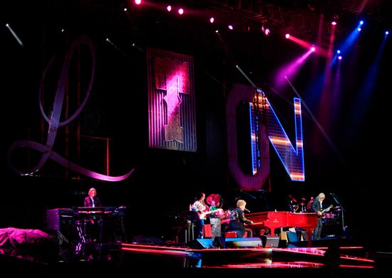 Elton John performs live at Moscow's Olympiisky